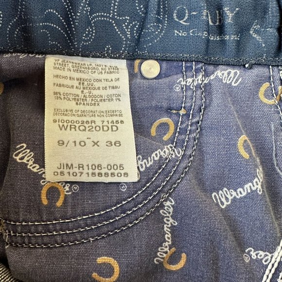 Wrangler Jeans Womens 9/10 x36 Q Baby No Gap Waistband Stretch Riding Denim Good - Picture 12 of 15